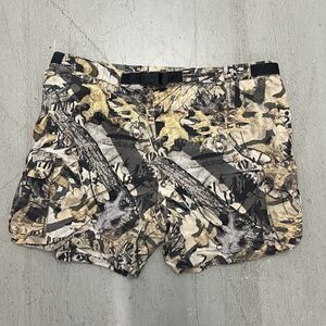 Mossy Oak Camo Cargo Shorts Mens‎ Nylon Stretch Belted Size 42